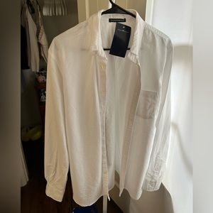 brandy melville white stephanie button down